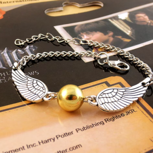Pulsera de Harry Potter aleación ajustable, cadena de Snitch dorada